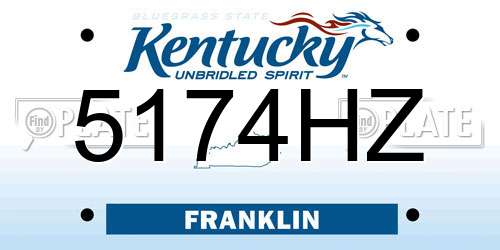 5174HZ Kentucky License Plate