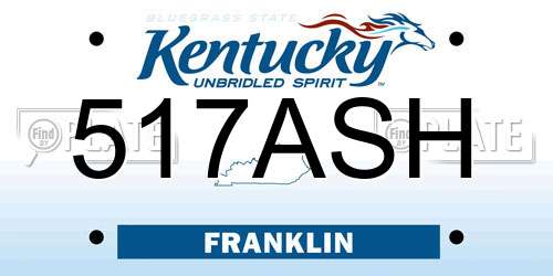 517ASH Kentucky License Plate
