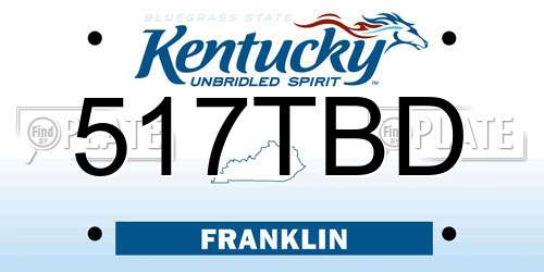 517TBD Kentucky License Plate