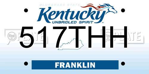 517THH Kentucky License Plate