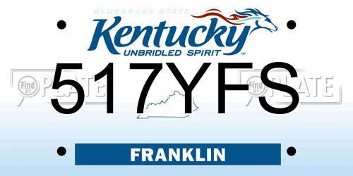 517YFS Kentucky License Plate