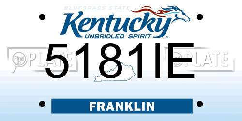 5181IE Kentucky License Plate