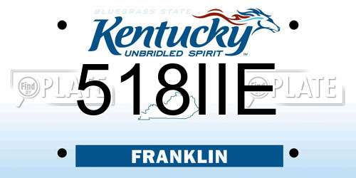 518IIE Kentucky License Plate