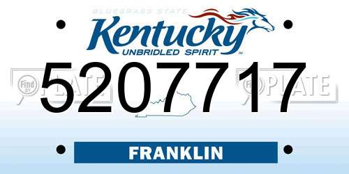 5207717 Kentucky License Plate
