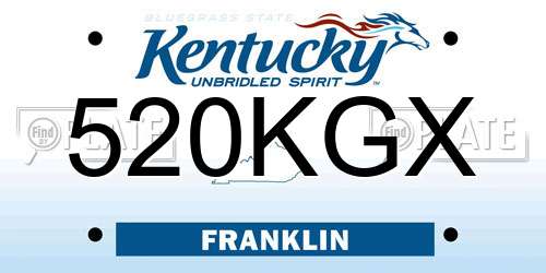 520KGX Kentucky License Plate