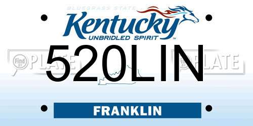 520LIN Kentucky License Plate