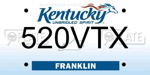 520VTX Kentucky License Plate