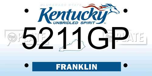 5211GP Kentucky License Plate