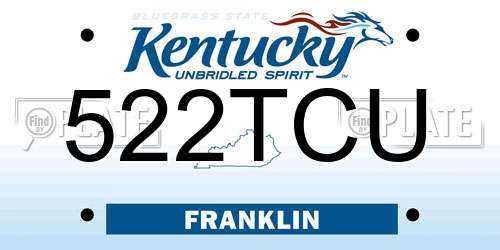 522TCU Kentucky License Plate