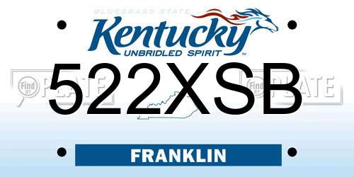 522XSB Kentucky License Plate