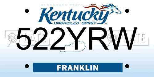 522YRW Kentucky License Plate