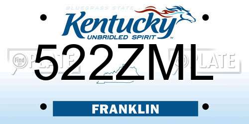 522ZML Kentucky License Plate