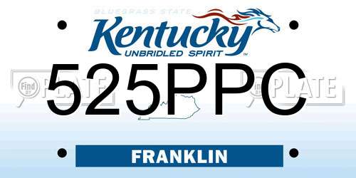 525PPC Kentucky License Plate