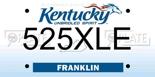 525XLE Kentucky License Plate