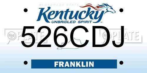 526CDJ Kentucky License Plate