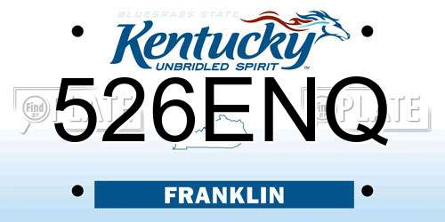 526ENQ Kentucky License Plate