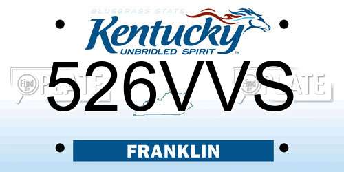 526VVS Kentucky License Plate