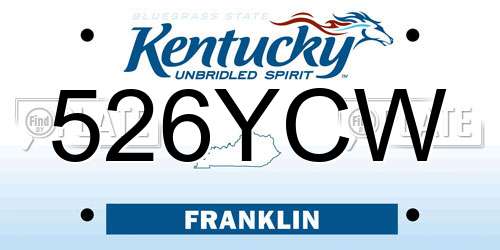 526YCW Kentucky License Plate
