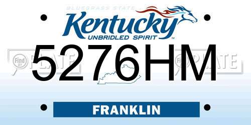 5276HM Kentucky License Plate