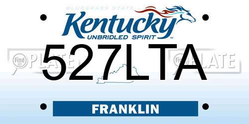 527LTA Kentucky License Plate