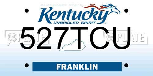 527TCU Kentucky License Plate