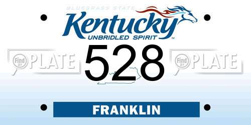 528 Kentucky License Plate