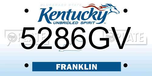 5286GV Kentucky License Plate