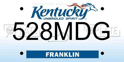 528MDG Kentucky License Plate