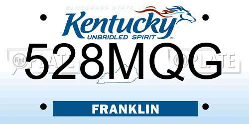 528MQG Kentucky License Plate