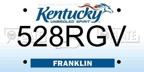 528RGV Kentucky License Plate