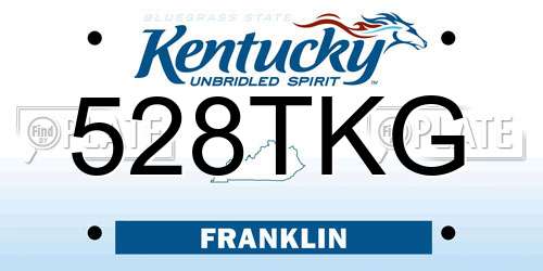 528TKG Kentucky License Plate