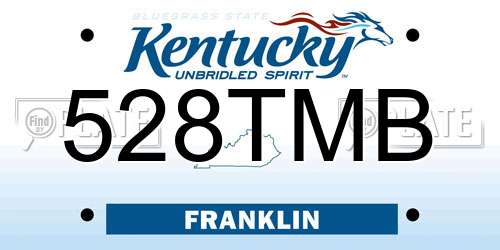 528TMB Kentucky License Plate