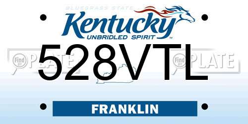 528VTL Kentucky License Plate