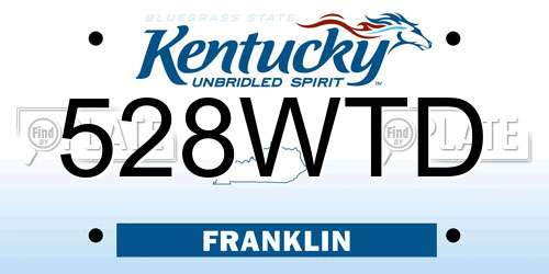 528WTD Kentucky License Plate
