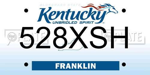 528XSH Kentucky License Plate