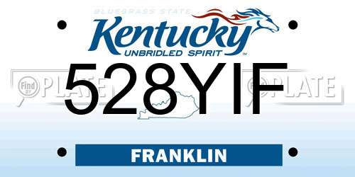 528YIF Kentucky License Plate