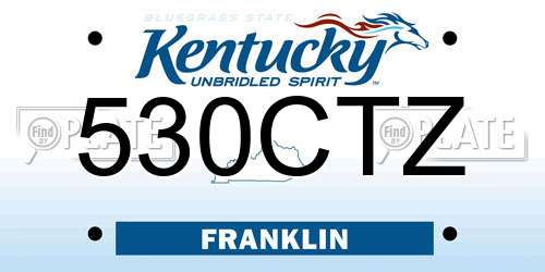 530CTZ Kentucky License Plate
