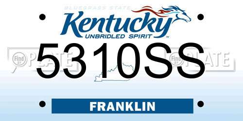 5310SS Kentucky License Plate