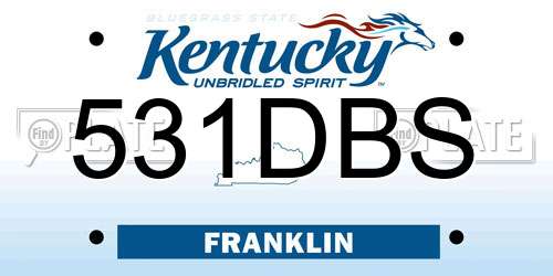 531DBS Kentucky License Plate