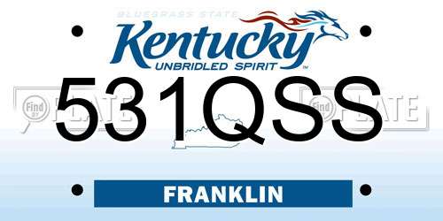 531QSS Kentucky License Plate