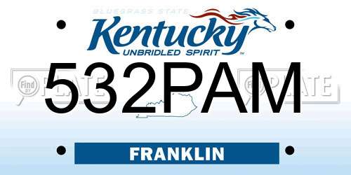 532PAM Kentucky License Plate