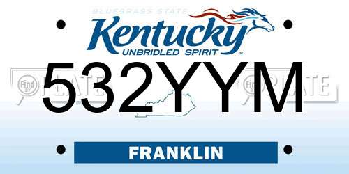 532YYM Kentucky License Plate