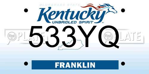 533YQ Kentucky License Plate