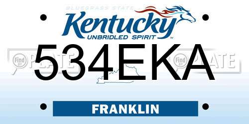 534EKA Kentucky License Plate