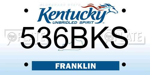 536BKS Kentucky License Plate