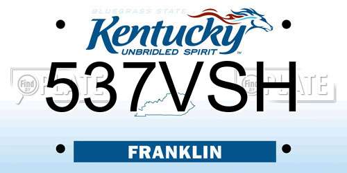 537VSH Kentucky License Plate