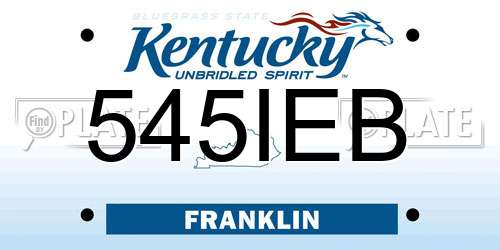 545IEB Kentucky License Plate