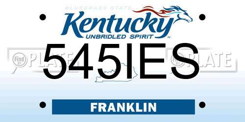 545IES Kentucky License Plate