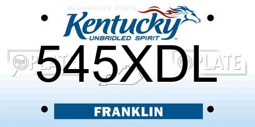 545XDL Kentucky License Plate