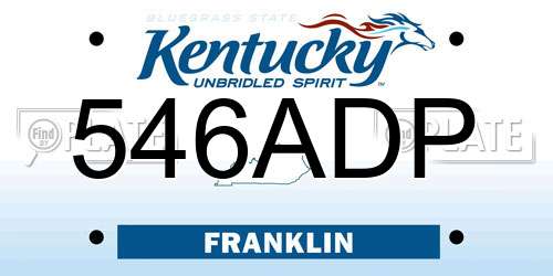 546ADP Kentucky License Plate